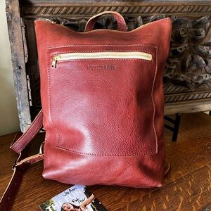 Portland Leather Goods Nutmeg (Pebbled Brown Leather) Laptop Backpack